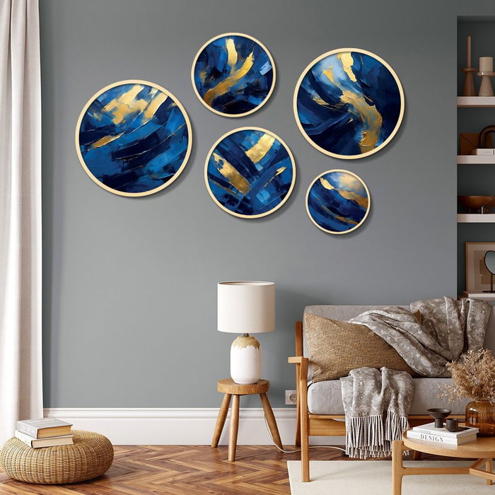Wallity Yats-49 Conjunto de 5 cuadros decorativos multicolor